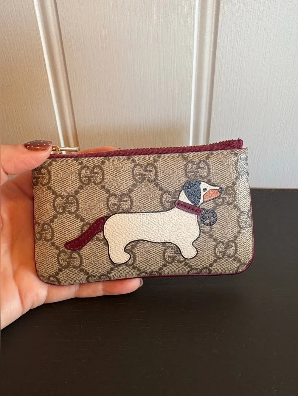 Gucci Dog-pattern GG Card Case